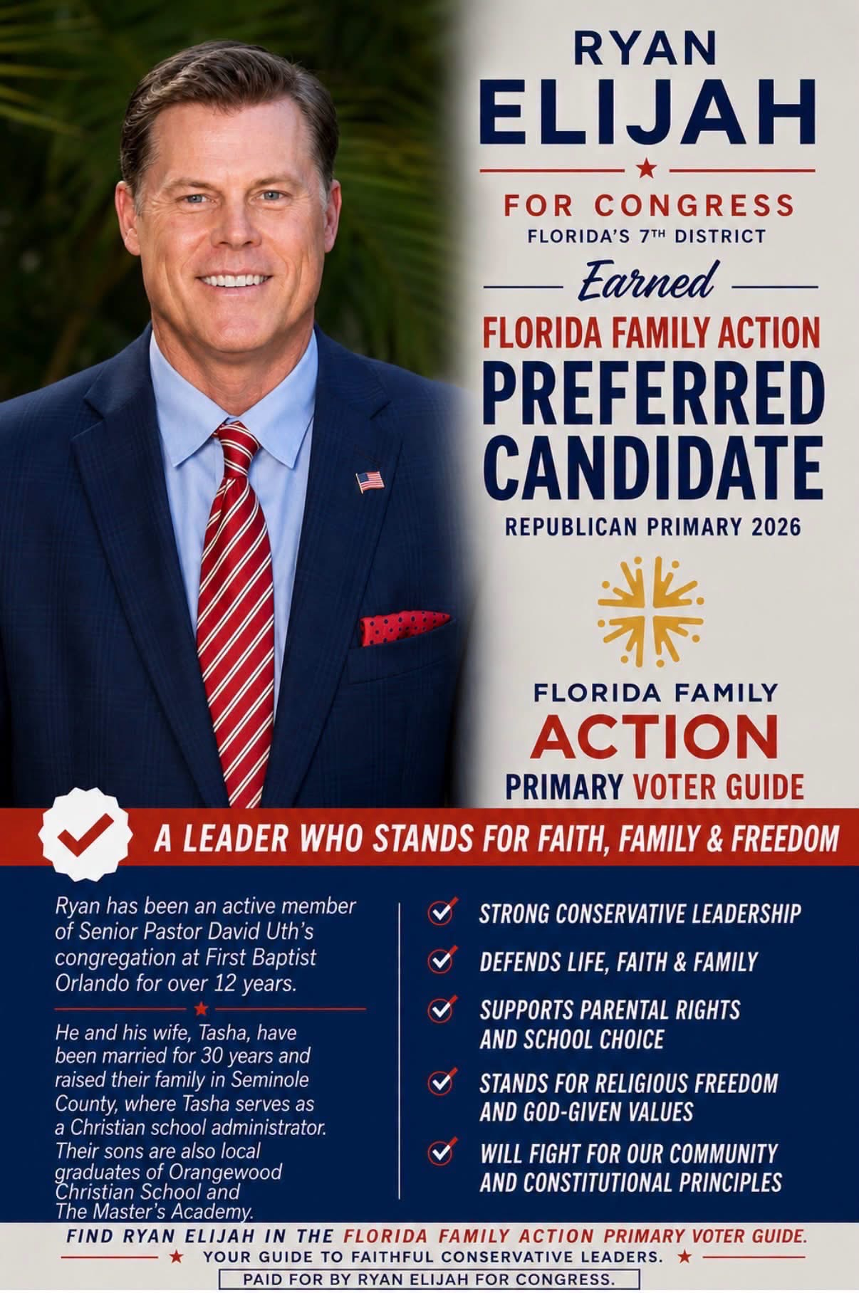 Florida Family Action Endorses Ryan Elijah